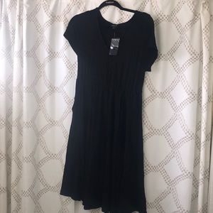 TORRID BLACK BUTTON FRONT JERSEY SKATER DRESS